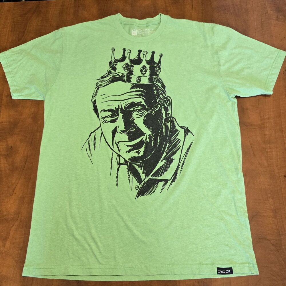 Rool Golf Mens The King Arnold Palmer Short Sleeve Crew Neck Cotton Blend Tee XL